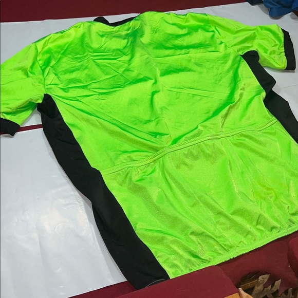 DUPONT Fluorescent GREEN BLACK Cycling Shirt NEW Lycra Schnaubelt Biking mens 2X - Picture 10 of 14